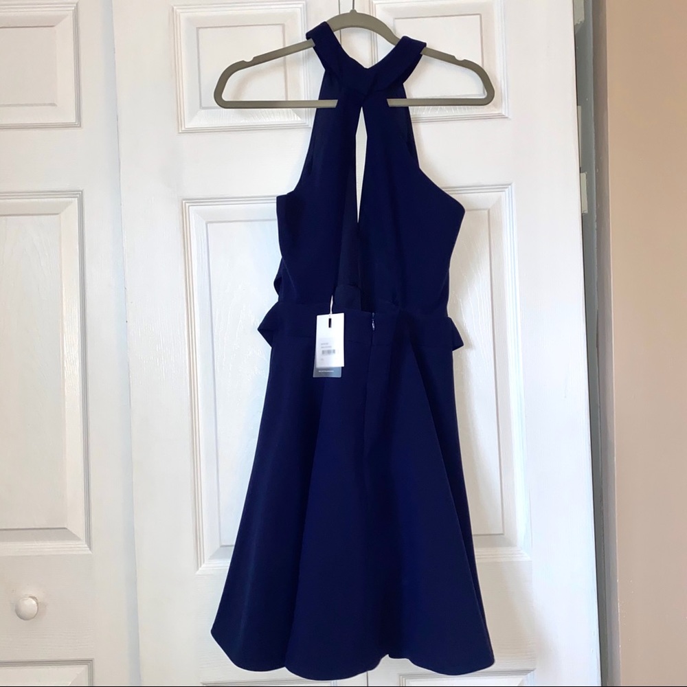 NWT C/meo Collective Navy Aerial Lights Dress